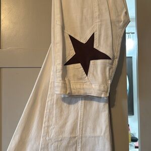 White Jeans with Star Patch